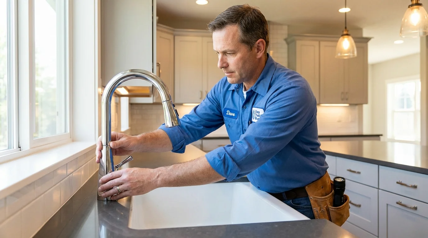 Kitchen faucet installation by Johns Plumbing LLC in Chelsea